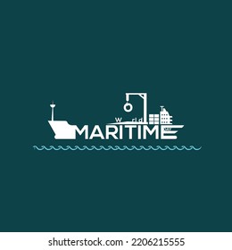 World MARITIME DAY logo vector illustration
