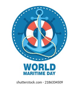 World Maritime Day modern flat vector design concept. Holidays around the world of maritime day. Vector illustration of Eps 10. 