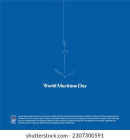 World Maritime Day vector illustration.