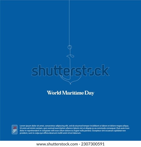 World Maritime Day vector illustration.