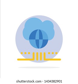 World, Marketing, Network, Cloud Abstract Circle Background Flat color Icon
