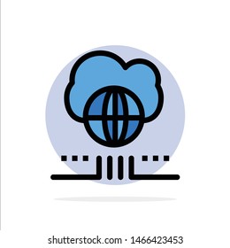 World, Marketing, Network, Cloud Abstract Circle Background Flat color Icon. Vector Icon Template background