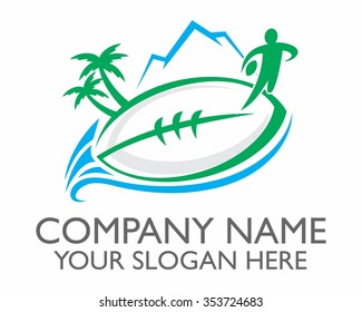 world match rugby football logo icon vector