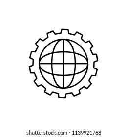 world mechanism icon. Element of sturt up icon for mobile concept and web apps. Thin line world mechanism icon can be used for web and mobile