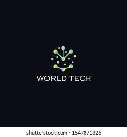 world media digital logo vector concept with simple, elegant and awesome gradient styles