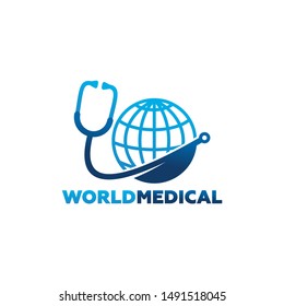World Medical Logo Template Design Vector, Emblem, Design Concept, Creative Symbol, Icon