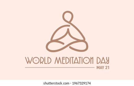 World Meditation Day Health Prevention and awareness Vector Concept. Banner, Poster World Meditation Day Awareness Campaign Template.