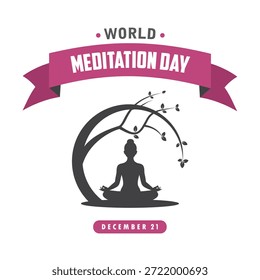 dia de meditação mundial vetor conceito design