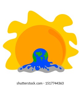 The world is melting from global warming.