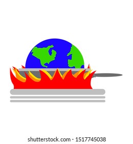 The world is melting from global warming.