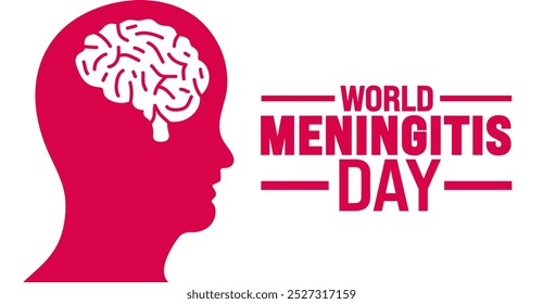 World Meningitis Day background or banner design template is observed every year in October. Holiday concept. Template for card, poster, placard, template. eps 10