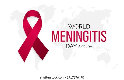 World Meningitis day observed each year on April 24th. it is an inflammation of the protective membranes covering the brain and spinal cord.  Vector illustration.