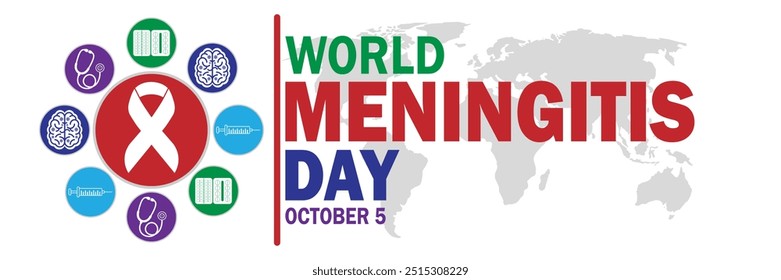 World Meningitis Day Vector illustration. October 5. Suitable for greeting card, poster and banner.