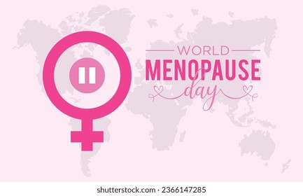 World Menopause Day is observed every year on the 18th October. Vector template for banner, greeting card, poster with background. Vector illustration.