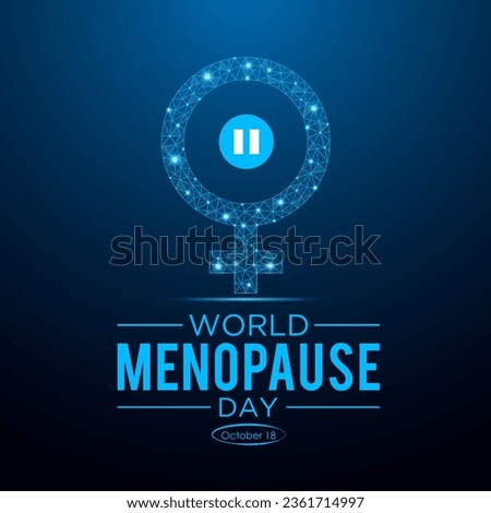 World Menopause Day is observed every year on the 18th October. Vector template for banner, greeting card, poster with background. Vector illustration.
