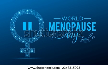 World Menopause Day is observed every year on the 18th October. Vector template for banner, greeting card, poster with background. Vector illustration.