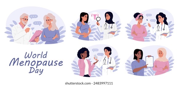 World Menopause Day Vector template for banner, greeting card, poster with background. Vector illustration.