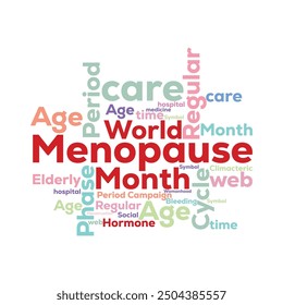 World Menopause Month. banner background vector illustration with awareness design.