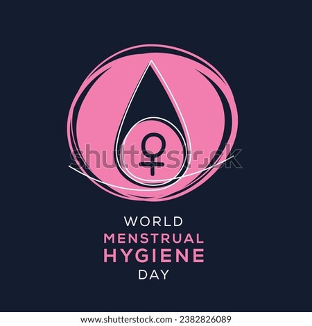 World menstrual hygiene day, Vector illustration.