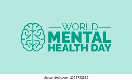 Día Mundial de la Salud Mental. 10 de octubre. Plantilla para banner, tarjeta de saludo, fondo de afiche. Ilustración del vector