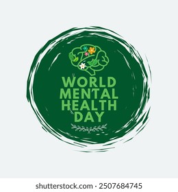 world mental health day. Mental Health Awareness Month banner. Vector illustration.