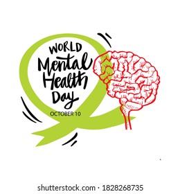 World Mental Health Day background. Poster concept.