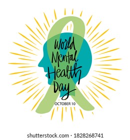 World Mental Health Day background. Poster concept.