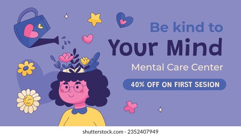 World Mental Health Day Background. Mental Health care concept. October 10. world mental health day awareness. Vector illustration. Poster, Banner, Flyer, Template. Social Media Post. Mental wellness.