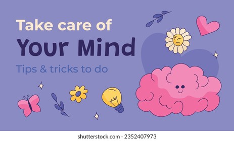 World Mental Health Day Background. Mental Health care concept. October 10. world mental health day awareness. Vector illustration. Poster, Banner, Flyer, Template. Social Media Post. Mental wellness.