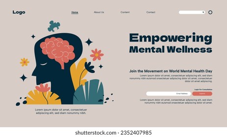 World Mental Health Day Background. Mental Health care concept. October 10. world mental health day awareness. Vector illustration. Poster, Banner, Flyer, Template. Social Media Post. Mental wellness.