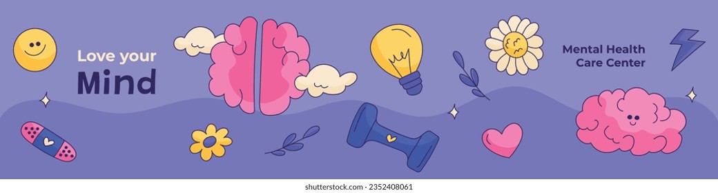 World Mental Health Day Background. Mental Health care concept. October 10. world mental health day awareness. Vector illustration. Poster, Banner, Flyer, Template. Social Media Post. Mental wellness.