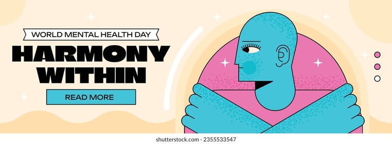 World Mental Health Day Background. Mental Health care concept. October 10. world mental health day awareness. Vector illustration. Poster, Banner, Flyer, Template. Social Media Post. Mental wellness.