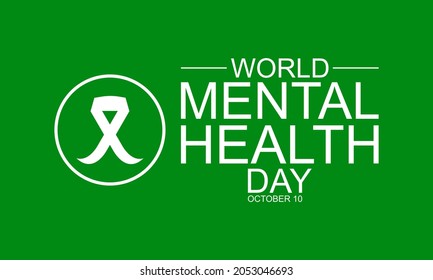 World mental health day banner design with white background. Vector template