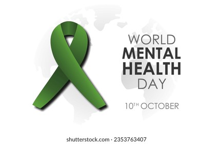 World Mental Health Day banner illustration, suitable for social media background