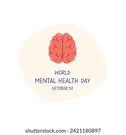 Diseño de vectores del Día Mundial de la Salud Mental.