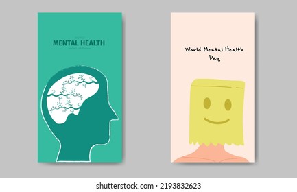 World Mental Health Day Bundle Template Flat