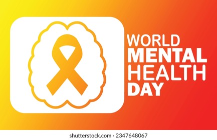 World Mental Health day concept is observed every year on October 10. Vector illustration for poster, banner, flyer.