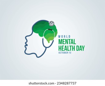 World Mental Health Day concept background.
