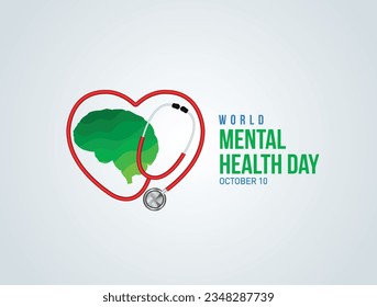 World Mental Health Day concept background.
