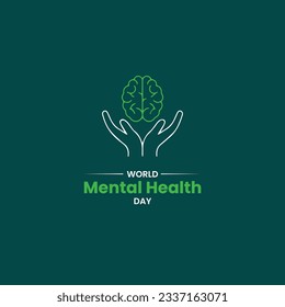 World Mental Health Day. mental health creative concept.