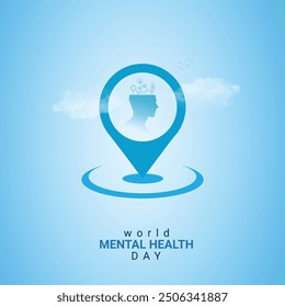 World Mental Health Day. Mental Health Day creative design for social media ads