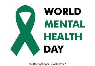 world mental health day green ribbon