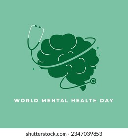 Plantilla de diseño de saludo del Día Mundial de la Salud Mental