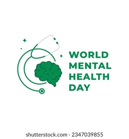 Plantilla de diseño de saludo del Día Mundial de la Salud Mental