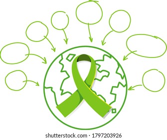 World mental health day icon illustration