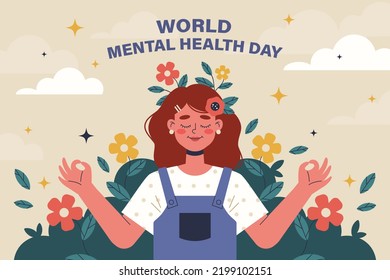 World mental health day illustration