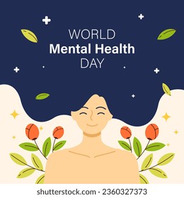 World mental health day illustration