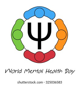 World Mental Health Day Logo Icon Vector design.