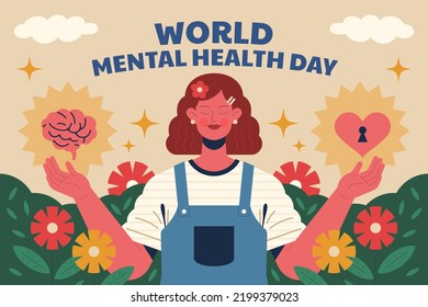 World Mental Health Day Observed Every Stock Vector (Royalty Free ...