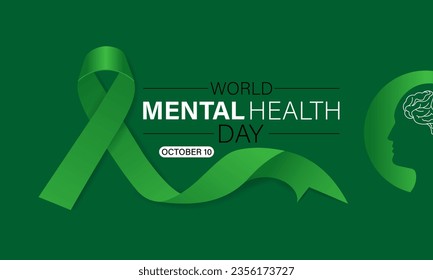 World Mental Health day is observed every year on October 10 .Banner, poster, card, background design.